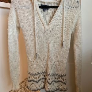 Knitted Sweater with Hood